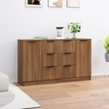 vidaXL, vidaXL Sideboards 2 Stk. Braun Eichen-Optik 60x30x70 cm Holzwerkstoff