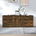 vidaXL, vidaXL 3-tlg. Sideboard Räuchereiche Holzwerkstoff