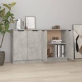 vidaXL, vidaXL Sideboards 2 Stk Betongrau 60x30x70 cm Holzwerkstoff