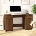 vidaXL, vidaXL Schreibtisch mit Beistellschrank Braun Eichen-Optik