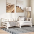 vidaXL, vidaXL Tagesbett Ausziehbar Weiß 2x(90x190) cm Massivholz Kiefer