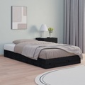 vidaXL, vidaXL Massivholzbett Schwarz 90x200 cm
