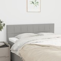 vidaXL, vidaXL Kopfteile 2 Stk. Hellgrau 72x5x78/88 cm Stoff