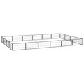 vidaXL, vidaXL 20-tlg. Hundelaufstall Schwarz 100x50cm Stahl Pulverbeschichtet