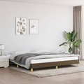vidaXL, vidaXL Bettgestell Dunkelbraun 200x200 cm Stoff