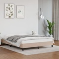vidaXL, vidaXL Bettgestell Cappuccino-Braun 140x190 cm Kunstleder