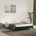 vidaXL, vidaXL Bettgestell Dunkelgrün 140x190 cm Samt