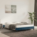 vidaXL, vidaXL Bettgestell Dunkelblau 140x200 cm Samt