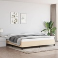 vidaXL, vidaXL Bettgestell Creme 200x200 cm Stoff