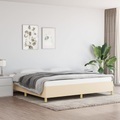 vidaXL, vidaXL Bettgestell Creme 200x200 cm Stoff