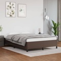 vidaXL, vidaXL Bettgestell Braun 140x190 cm Kunstleder