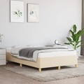 vidaXL, vidaXL Bettgestell Creme 120x200 cm Stoff