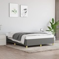 vidaXL, vidaXL Bettgestell Dunkelgrau 140x190 cm Stoff
