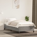 vidaXL, vidaXL Bettgestell Hellgrau 90x200 cm Samt