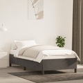 vidaXL, vidaXL Bettgestell Dunkelgrau 100x200 cm Samt