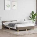 vidaXL, vidaXL Bettgestell mit Kopfteil Taupe 120x200 cm Stoff