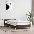 vidaXL, vidaXL Bettgestell mit Kopfteil Dunkelbraun 90x190 cm Stoff