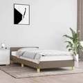 vidaXL, vidaXL Bettgestell mit Kopfteil Taupe 90x200 cm Stoff