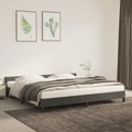 vidaXL, vidaXL Bettgestell mit Kopfteil Dunkelgrau 200x200 cm Samt