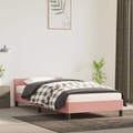 vidaXL, vidaXL Bettgestell mit Kopfteil Rosa 100x200 cm Samt
