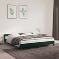 vidaXL, vidaXL Bettgestell mit Kopfteil Dunkelgrün 180x200 cm Samt