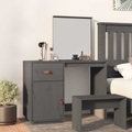 vidaXL, vidaXL Schminktisch Grau 95x50x134 cm Massivholz Kiefer