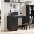 vidaXL, vidaXL Schreibtisch Schwarz 95x50x75cm Massivholz Kiefer