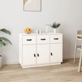 vidaXL, vidaXL Sideboard Weiß 100x40x75 cm Massivholz Kiefer