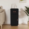 vidaXL, vidaXL Sideboard Schwarz 34x40x75 cm Massivholz Kiefer