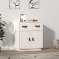 vidaXL, vidaXL Sideboard Weiß 65,5x40x75 cm Massivholz Kiefer
