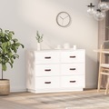 vidaXL, vidaXL Sideboard Weiß 100x40x75 cm Massivholz Kiefer