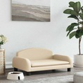 vidaXL, vidaXL Hundebett Creme 70x45x30 cm Stoff