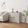 vidaXL, vidaXL Sideboard Betongrau 80x33x70 cm Holzwerkstoff