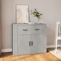 vidaXL, vidaXL Sideboard Betongrau 80x33x70 cm Holzwerkstoff