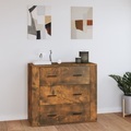 vidaXL, vidaXL Sideboard Räuchereiche 80x33x70 cm Holzwerkstoff