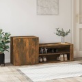 vidaXL, vidaXL Schuhschrank Räuchereiche 130x35x54 cm Holzwerkstoff