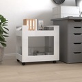 vidaXL, vidaXL Bürowagen Hochglanz-Weiß 60x45x60 cm Holzwerkstoff
