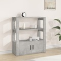 vidaXL, vidaXL Sideboard Betongrau 80x30x90 cm Holzwerkstoff