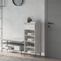 vidaXL, vidaXL Schuhregal Betongrau 40x36x105 cm Holzwerkstoff