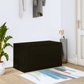 vidaXL, vidaXL Wand-Schuhschrank Schwarz 70x35x38 cm Holzwerkstoff