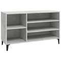vidaXL, vidaXL Schuhregal Betongrau 102x36x60 cm Holzwerkstoff