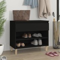 vidaXL, vidaXL Schuhregal Schwarz 70x36x60 cm Holzwerkstoff