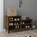 vidaXL, vidaXL Schuhregal Braun Eichen-Optik 102x36x60 cm Holzwerkstoff