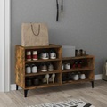 vidaXL, vidaXL Schuhregal Räuchereiche 102x36x60 cm Holzwerkstoff