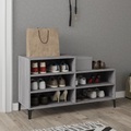 vidaXL, vidaXL Schuhregal Grau Sonoma 102x36x60 cm Holzwerkstoff