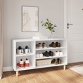 vidaXL, vidaXL Schuhregal Weiß 102x36x60 cm Holzwerkstoff