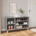vidaXL, vidaXL Schuhregal Betongrau 102x36x60 cm Holzwerkstoff