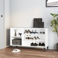vidaXL, vidaXL Schuhregal Hochglanz-Weiß 102x36x60 cm Holzwerkstoff