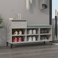 vidaXL, vidaXL Schuhregal Betongrau 102x36x60 cm Holzwerkstoff