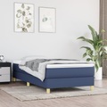 vidaXL, vidaXL Boxspringbett Blau 100x200 cm Stoff